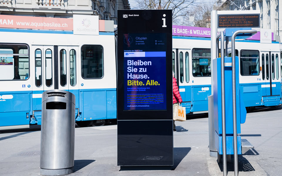 Plakat - Tramstation 04 zrh covid 2