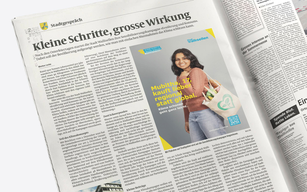 Wallisellen Klimakampagne Anzeige
