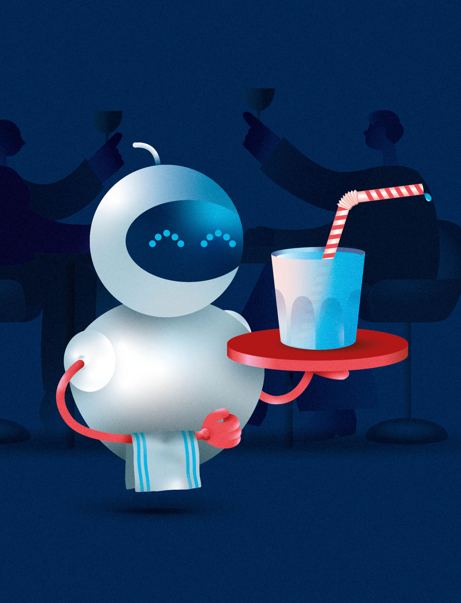 Illustration Wasserfact 9 Illustration von Roboter