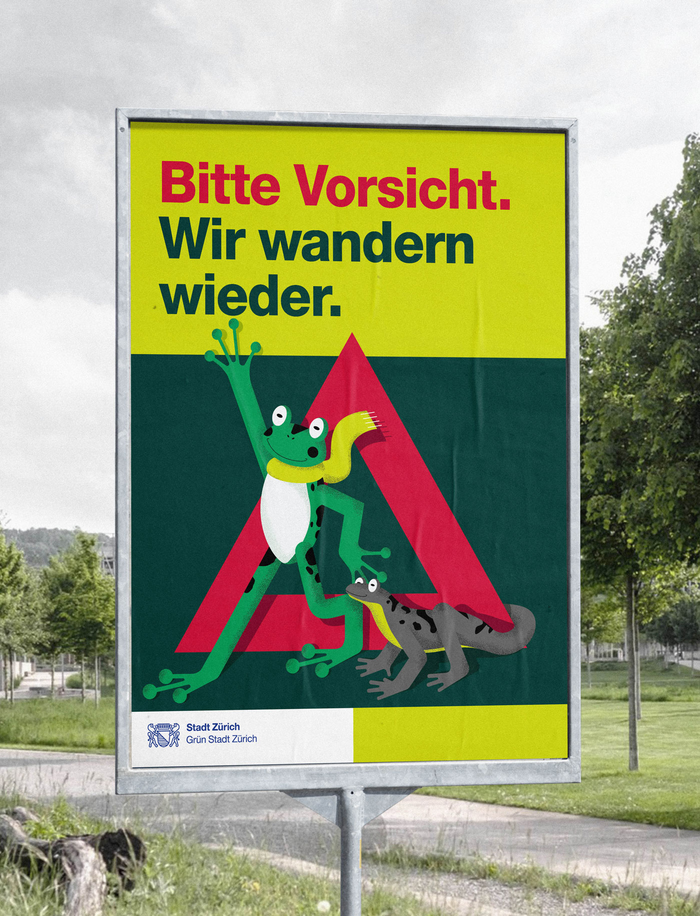 Grün Stadt Zürich Poster Grün Stadt Zürich Poster Amphibienwanderung