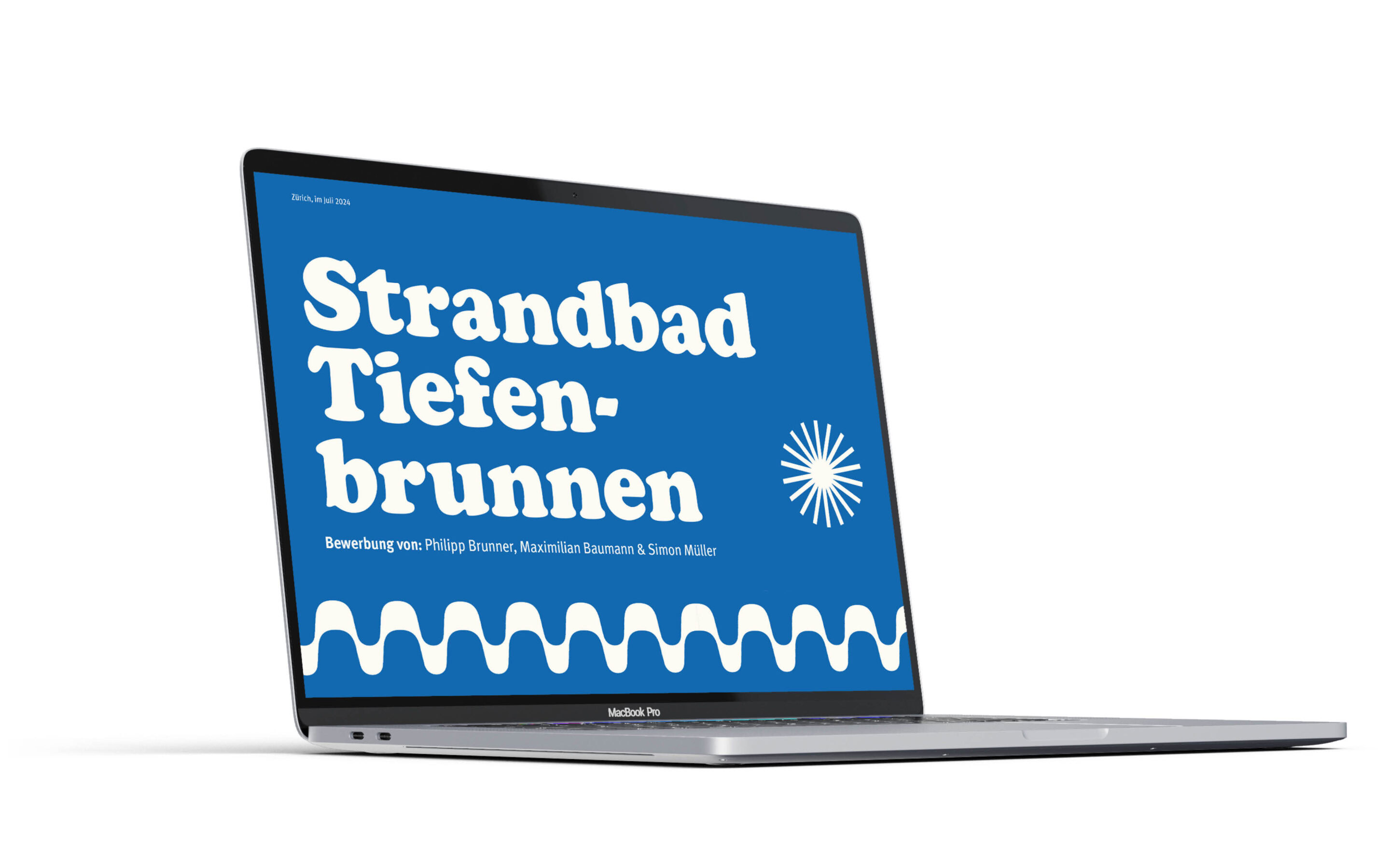 Pitchdek Präsentation auf Laptop