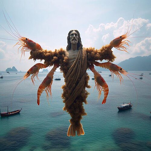 Facebook AI slop Shrimp Jesus 2